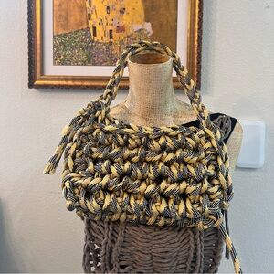 Handmade crochet rope purse